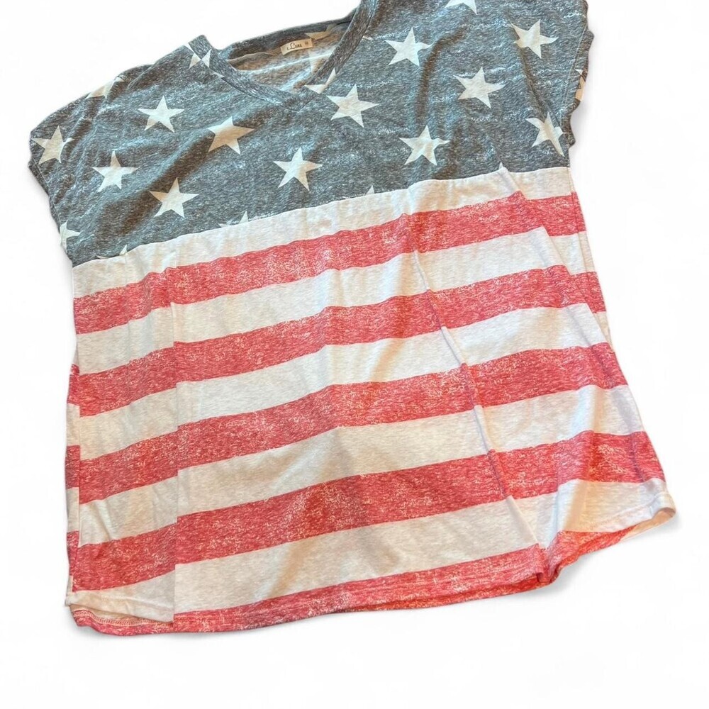 Nwot 3 X Patriotic American Flag T Shirt From l.Luna